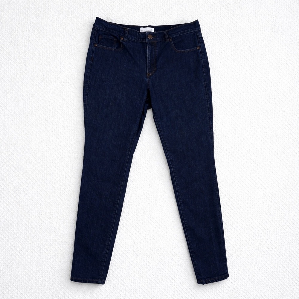 Ann Taylor LOFT Womens Dark Wash Indigo Skinny Jeans‎ Stretch Denim Size 12/31